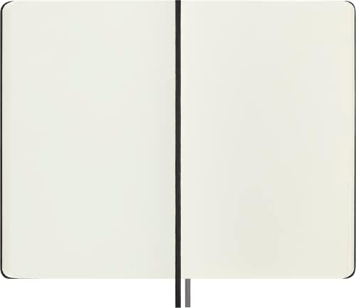 Moleskine Classic Expanded Notebook, Hard Cover, Large (5" x 8.25") Plain/Blank, Black, 400 Pages
