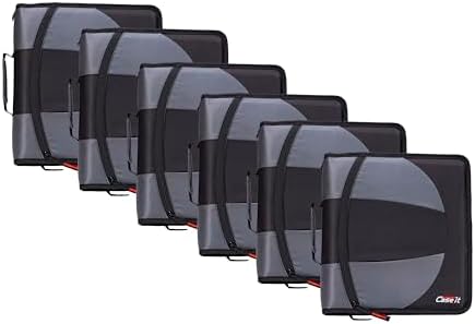 Case-it Dual Binder | Two 1.5" D-Rings | 600-Sheet | Dual-101 Jet Black