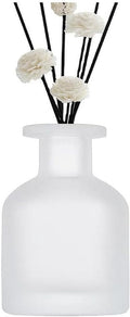 Glass Diffuser Bottles Empty Refillable Glass Container Jar 150ml / 5oz Fragrance Accessories DIY Replacement Diffuser Sticks Sets for Essential Oils Reed Sticks Crafts Spa Home Decoration (White)