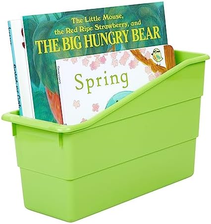 Really Good Stuff Durable Book & Binder Holders, 12-Pack, Green Neon