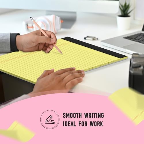 8.5x11 Legal Pads Colored Legal Pads Wide Ruled, 12 Pack Note Pads 8.5 x 11