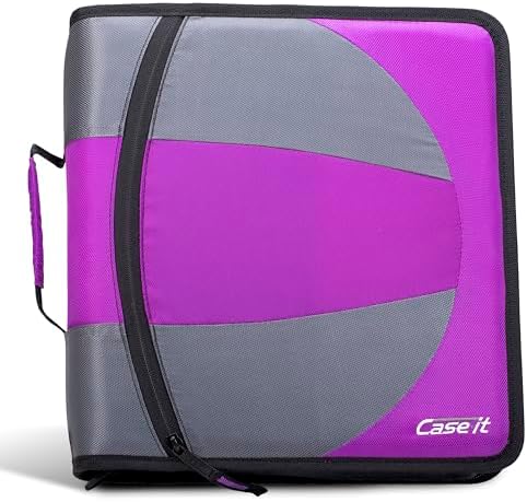 Case-it Dual Binder | Two 1.5" D-Rings | 600-Sheet | Dual-101 Deep Purple