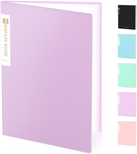 Sooez Binder with Plastic Sleeves 18-Pocket, Displays 36 Pages, 8.5"x11"