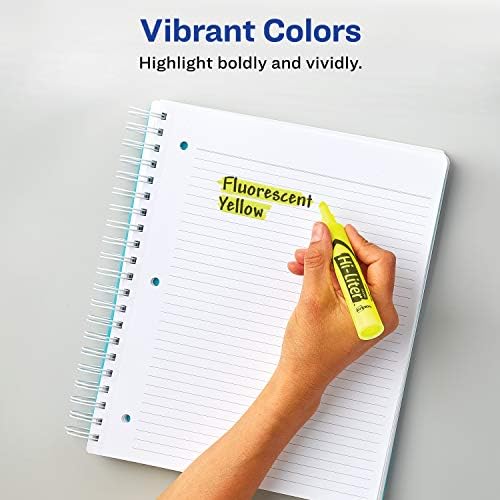 AVERY Hi-Liter Desk-Style Highlighters, Smear Safe Ink, Chisel Tip, 4 Assorted Color Highlighters (24063), (Pack of 3)