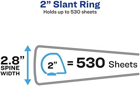 Avery® Heavy-Duty View 3 Ring Binder, 2" Slant Rings, 1 Black Binder