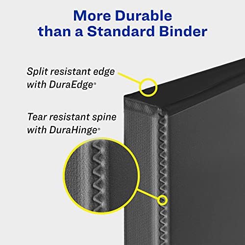 Avery® Heavy-Duty View 3 Ring Binder, 2" Slant Rings, 1 Black Binder