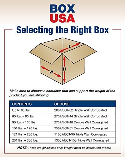 BOX USA 16 x 16 x 30 Corrugated Cardboard Boxes, Tall 16"L x 16"W x 30"H, Pack of 10 | Shipping, Packaging, Moving, Storage Box for Home or Business, Strong Wholesale Bulk Boxes