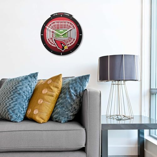 YouTheFan NFL Arizona Cardinals StadiumView 3D Wall Clock