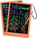 BUKEBU LCD Writing Tablet Doodle Board, Colorful Drawing Pad, Electronic Drawing Tablet, Drawing Pads,Travel Gifts for Kids Ages 3 4 5 6 7 8 Year Old Girls Boys (10.5 inch, Orange&Orange)