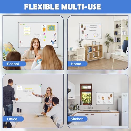 Double-Sided White Board Dry Erase Magnetic Whiteboard Wall 24x18, 3-Pack