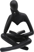Reading Women Statue, Thinker Sculptures, Abstract Art Ornament, Modern Aesthetic Figurine Decoration, Suitable for Home Living Room Bedroom Office Shelf Table Desk Bookshelf Decor