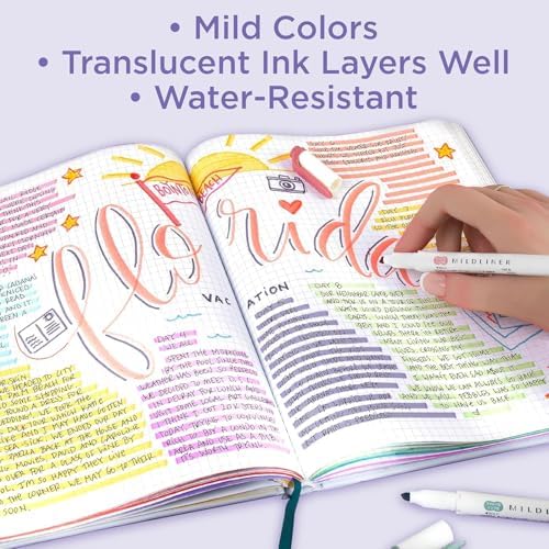 Zebra Pen MILDLINER No Bleed Highlighter, Yellow Color, Dual Tip, 12-Pack