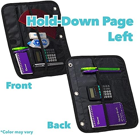 Case-it The Dual 2-in-1 Zipper Binder | Two 1.5-Inch D-Rings, 600 Sheet Capacity, Pencil Pouch & Multiple Pockets | School & Office Organizer with Shoulder Strap | Dual-101 Monster Design Purpal
