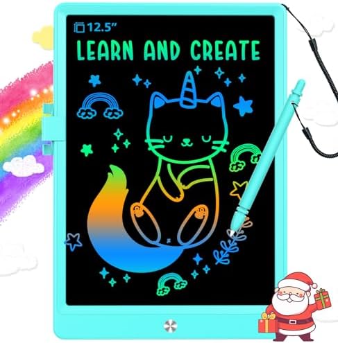 BUKEBU LCD Writing Tablet,12.5 inch Colorful Doodle Board for Kids (Blue)