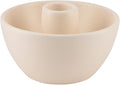 47th & Main Taper Candle Holders for Candlesticks, Ceramic Modern Decorative Candle Holder for Dining Table Centerpiece, 4" Diameter x 2.25" Tall, Ivory