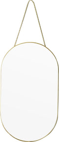 Gold Oval Mirror, Vanity Mirror with PVC Plastic Frame, Wall Mount Mirrors Decor 9.2x15.9 inch