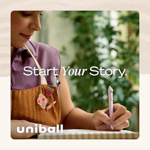 uniball Zento Liquid Gel Ink Retractable Pens, Medium Point (0.7mm), Boho Barrels, Black Ink, Dozen (Pack of 12)