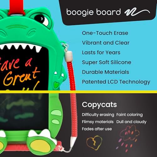 Boogie Board Sketch Pals Capybara 4” LCD Writing Tablet for Kids – Reusable Mess-Free Drawing Pad with Tethered Stylus – Clip-On Travel Doodle Board Toy – Ages 3+