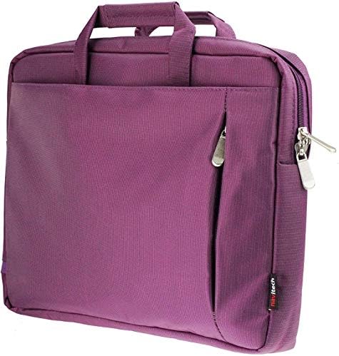 Navitech Purple Sleek Premium Water Resistant Shock Absorbent Messenger Bag Compatible With LCD Writing Tablet, Richgv Digital Ewriter 10 Inch Electronic Graphics Tablet
