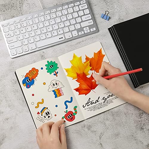 24 Pack Blank Notebook & Journal Bulk, Black Cover, Unlined Plain Thick Paper, A5 Size, 5.5x8.3 inch, 60 Page, Small Sketchbook Subject Note Pad Set for Women Men Kids Traveler Student Office