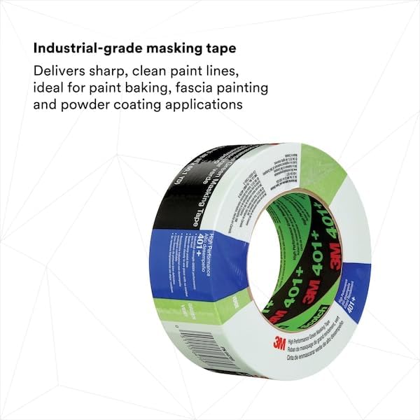 3M High Performance Green Masking Tape 401+, 48 mm x 55 m, 1 Roll