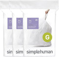 simplehuman Code G 60 Count, Dispenser Pack Custom Fit Liners, Drawstring Trash