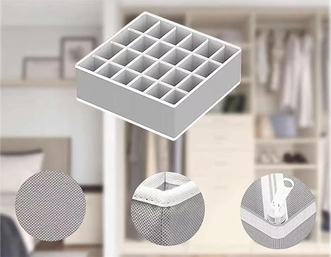 4 Piece Drawer Organiser, Collapsible Non-Woven Sorting Box, Closet Divider