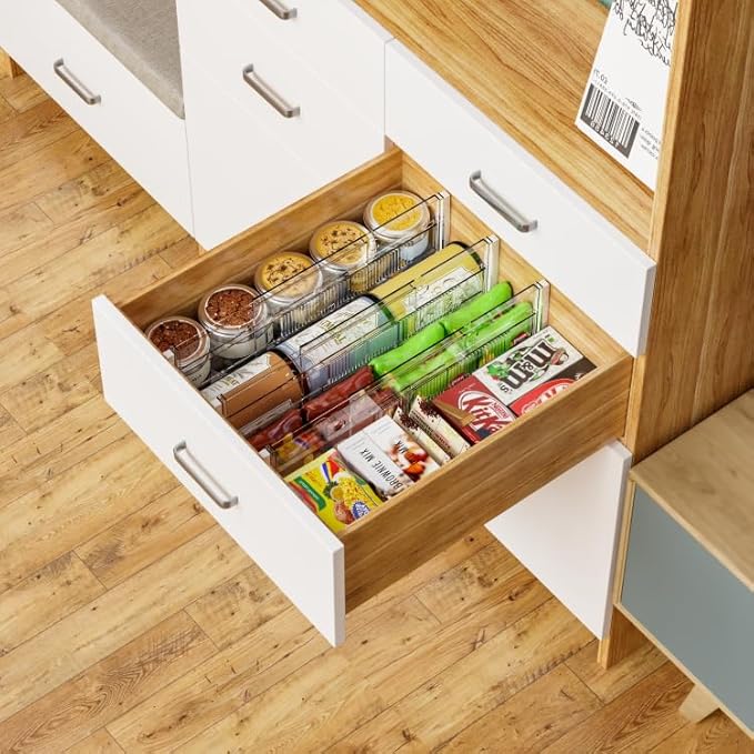 Yieach 5 Pack 6 Inch Tall Acrylic Drawer Divider