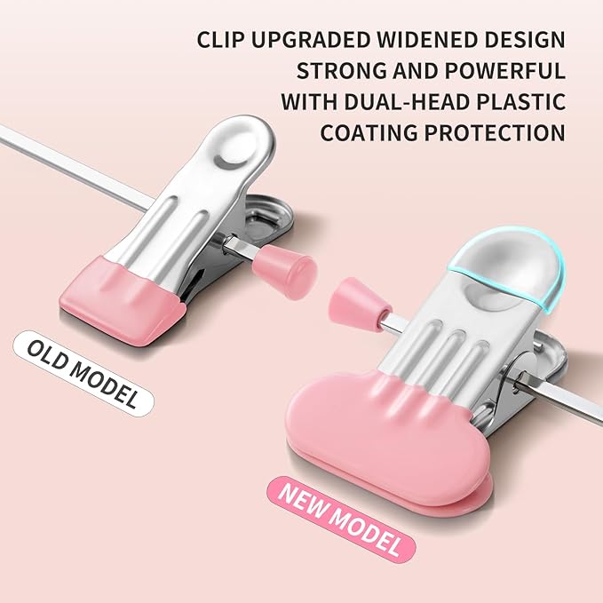 14Inch Pants Hangers with Wide Clips 50 Pack Adjustable Skirt Hangers for Women Non-Slip Clothes Hanger for Pants Heavy Duty Space Saving Trousers Hanger for Jeans,Shorts Pink