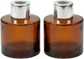 2PCS 50ml/1.6oz Glass Diffuser Bottles, Amber & Brown, Aromatherapy Storage Containers, Fragrance Accessories, DIY Replacement Diffuser Sticks, Home Decor