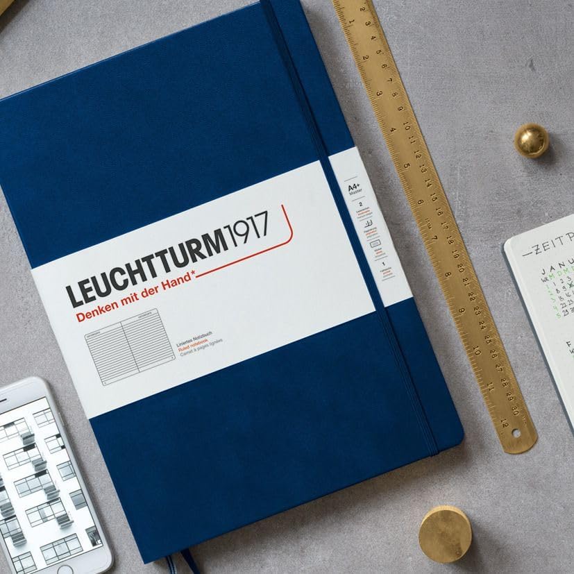 LEUCHTTURM1917 - Notebook Hardcover Medium A5-251 Numbered Pages for Writing and Journaling (Pumpkin, Dotted)
