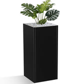 Metal Planter Box, Planter Boxes Outdoor Heavy Duty Metal Garden Planter Spliced Flower Pot with Partitions, All-Weather Use with Drainage Holes for Patio/Porch-30 x 14" x 14"