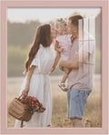 Renditions Gallery 11x14 inch Picture Frame High-end Modern Style, Made of Solid Wood and High Definition Glass Ready for Wall and Tabletop Photo Display, Pink Frame