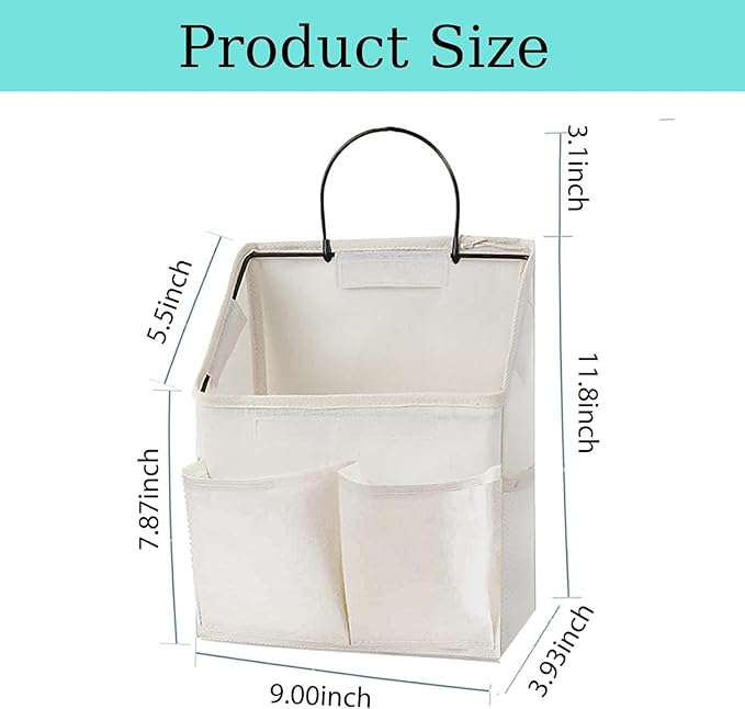 2 Pack Wall Hanging Storage Basket, Wall Hanging Organizer Bags