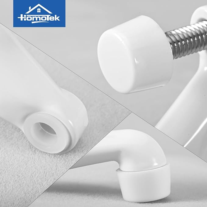 HOMOTEK 4 Pack Hinge Pin Door Stoppers, Hing Door Stops, Adjustable Deluxe