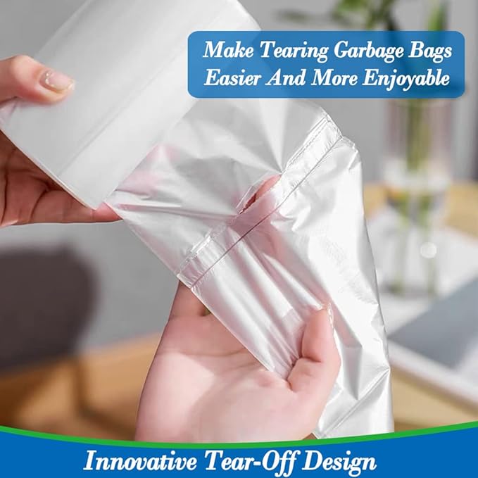 0.5 Gallon 350 pcs Mini Clear Trash Bags, Tiny Strong Garbage Bags, Small