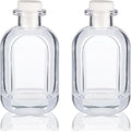 Glass Diffuser Bottles 2 Pack 5oz/150ml Reed Diffuser Sticks Refillable Aromatherapy Storage Container (Clear)