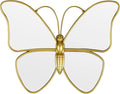 Decorative Butterfly Wall Mirror with Gold Plastic Frame (12.2 x 9.8 inch)