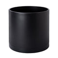 D'vine Dev 12 Inch Plastic Planter Pots for Plant Pot with Drainage Hole and Seamless Saucers, Black Color, 74-X-B-3