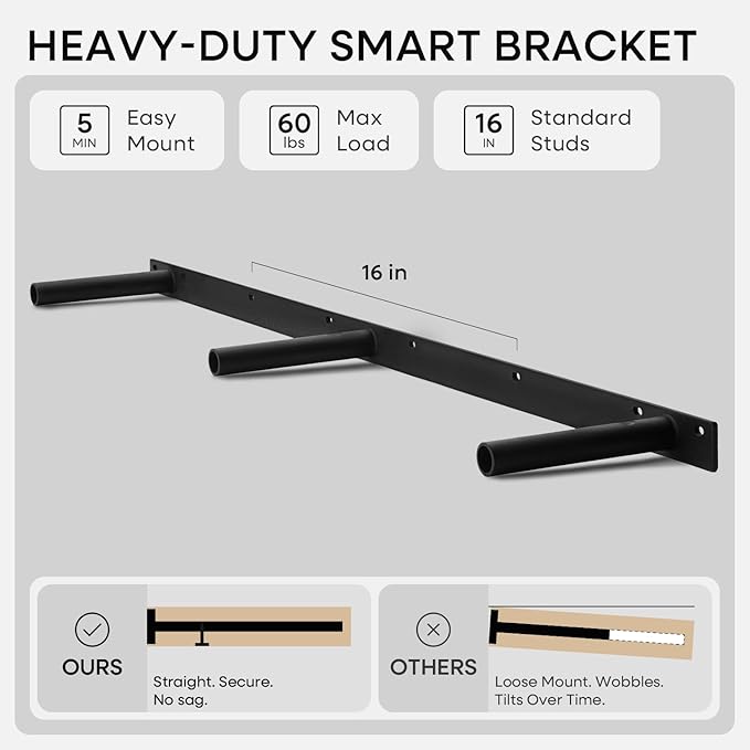 Homeforia 42 inch Golden Oak Floating Shelf, High End Solid Real Wood 42inch Small Floating Shelves for Wall Mounted, Oak Wooden 42in Floating Shelves, Heavy Duty Bracket, 42 X 6.5 X 1.75 in, Set of 3