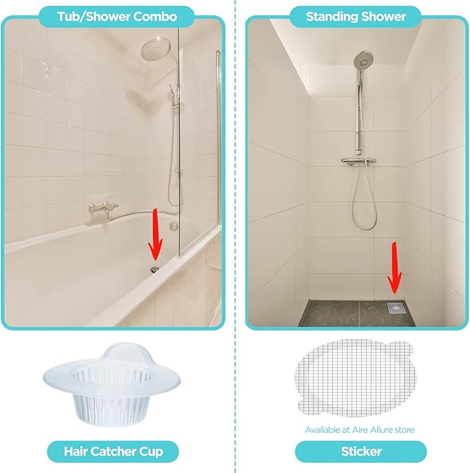 25 Pack, Hair Catcher for Bathroom Sink or Bathtub