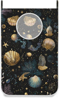 Shell Starfish Black Hanging Laundry Hamper Door Hampers Bag Basket