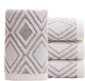 Pidada Hand Towels Set of 4 Diamond Pattern 100% Cotton Absorbent Soft