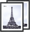 VCK 22x28 Poster Frame Set of 2 - Black, Solid Wood Picture Frame, Textured Exclusive Wall Gallery Frame