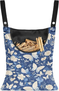 2 Pcs Butterfly and Floral Clothespin Bag