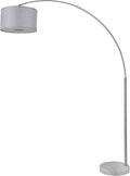 Major-Q Modern Arcing Floor Lamp - Tall Stand Up Arching Drum Shade - Large Contemporary Floor Lamp for Dining Rooms and Bedrooms - Corner Lamp for Office Lighting and Home Decor