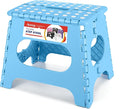 ACSTEP Folding Step Stool for Adults 11 Height Lightweight Plastic Stepping Stool Foldable Step Stool Hold up to 300lbs Non Slip Collapsible Stool Blue