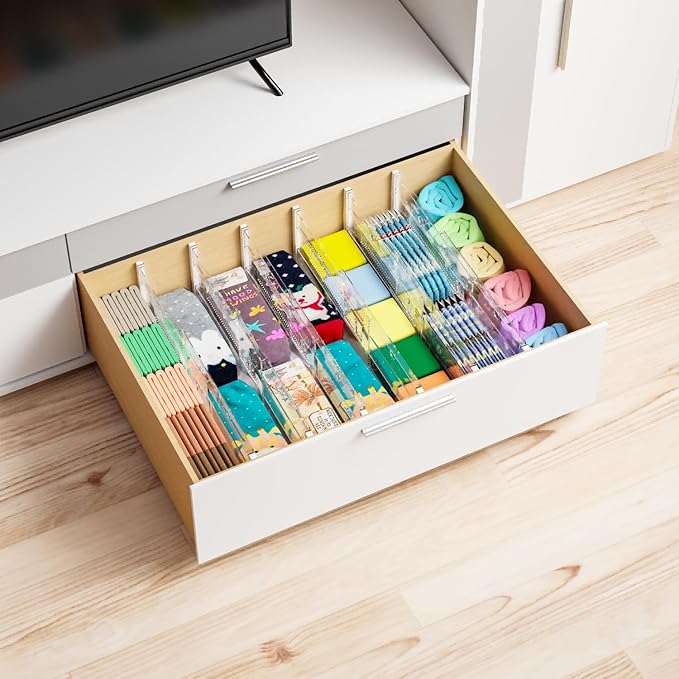 Yieach 5 Pack 6 Inch Tall Acrylic Drawer Divider