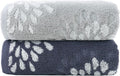 Pidada Hand Towels Set of 2 Hydrangea Floral Pattern 100% Cotton Absorbent Soft