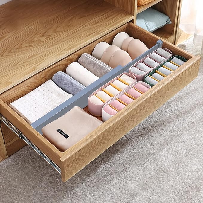 ANTOWIN Bamboo Drawer Dividers Organizers, Expandable Drawer Separators Splitter